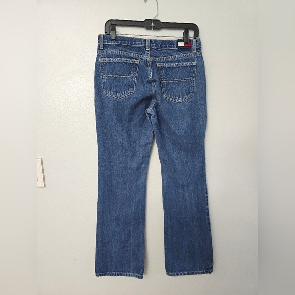 TOMMY HILFIGER VINTAGE JAMIL 2000 Women's Bootcut Denim Jeans Size 9 Juniors Y2K - Picture 1 of 13